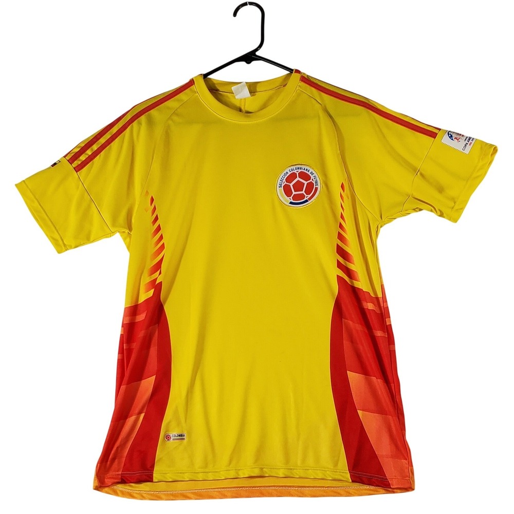 Columbia Soccer Jersey Copa America USA 2024 Mens Yellow Red Size L‎